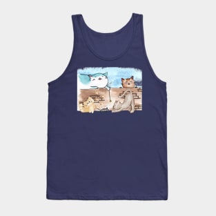 Cats playing with a mouse Tank Top